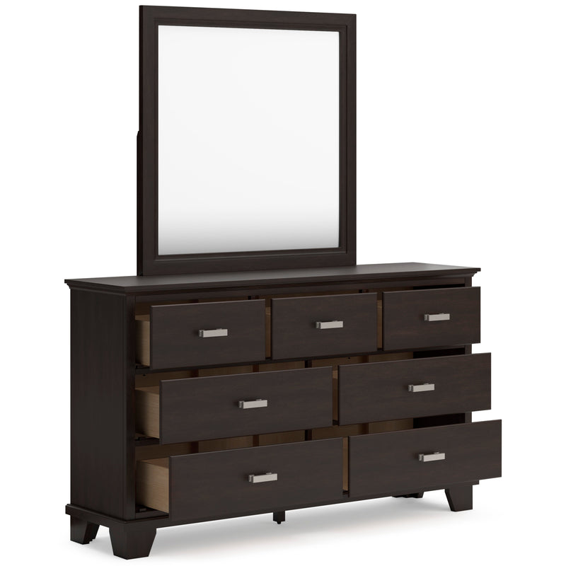 Covetown Dark Brown Panel Bedroom Set - Gate FurnitureBedroom Set