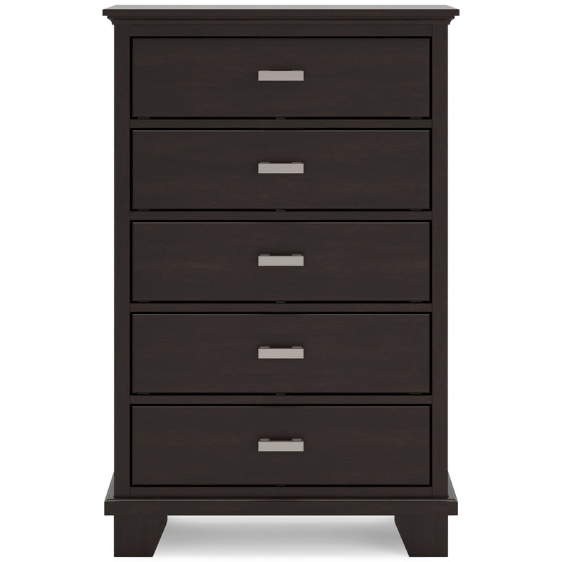 Covetown Dark Brown Panel Bedroom Set - Gate FurnitureBedroom Set