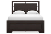 Covetown Dark Brown Queen Panel Bed - Gate FurnitureQueen Bed
