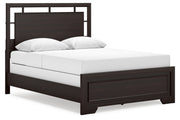 Covetown Dark Brown Queen Panel Bed - Gate FurnitureQueen Bed
