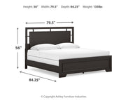 Covetown King Panel Bed with Dresser and 2 Nightstands in Dark Brown from Ashley - Luna Furniture