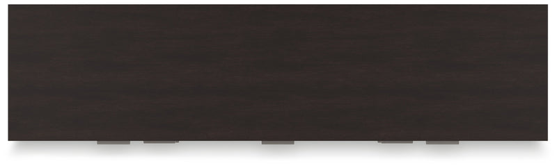 Covetown King Panel Bed with Dresser and 2 Nightstands in Dark Brown from Ashley - Luna Furniture