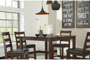 Coviar Brown Counter Height Dining Table and Bar Stools (Set of 5) - Gate FurnitureCounter Height Table