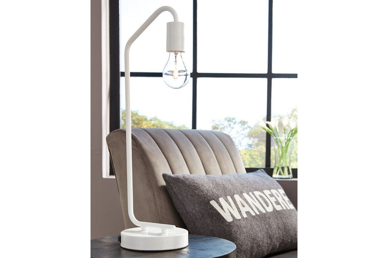 Covybend White Desk Lamp - Gate FurnitureTable Lamp