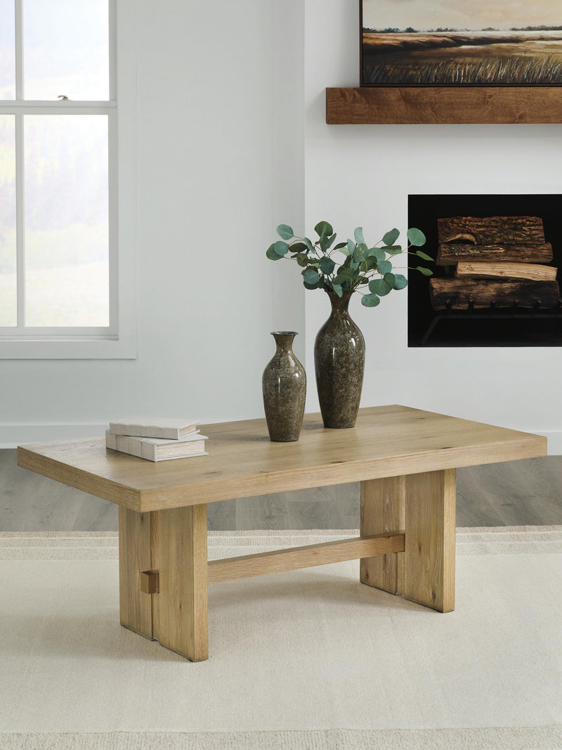 Crendlin Light Brown Coffee Table - T537-1