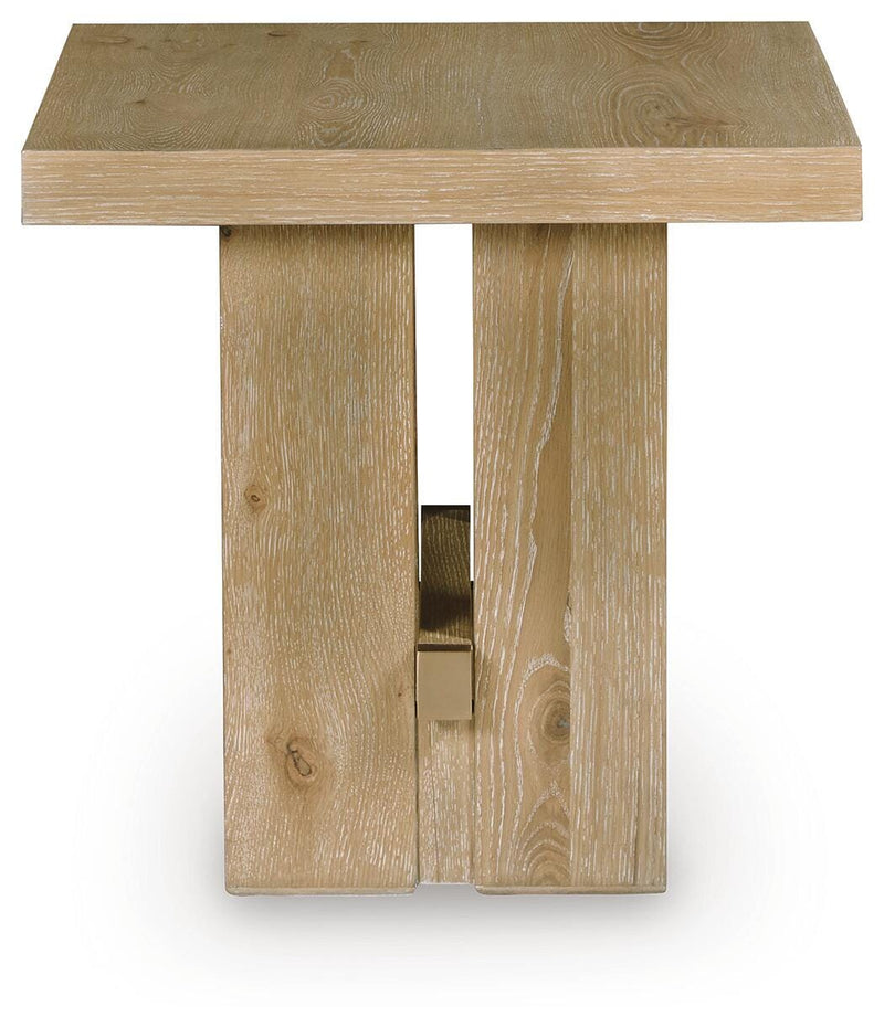Crendlin Light Brown End Table - T537-3