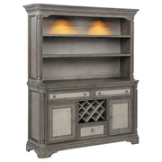 Cresswell 2-door 3-drawer Buffet and Hutch Weathered Taupe - 107455