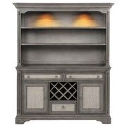 Cresswell 2-door 3-drawer Buffet and Hutch Weathered Taupe - 107455