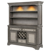 Cresswell 2-door 3-drawer Buffet and Hutch Weathered Taupe - 107455