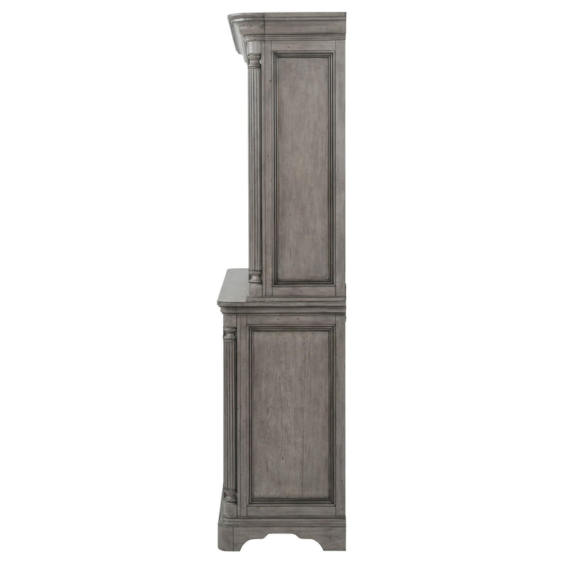 Cresswell 2-door 3-drawer Buffet and Hutch Weathered Taupe - 107455