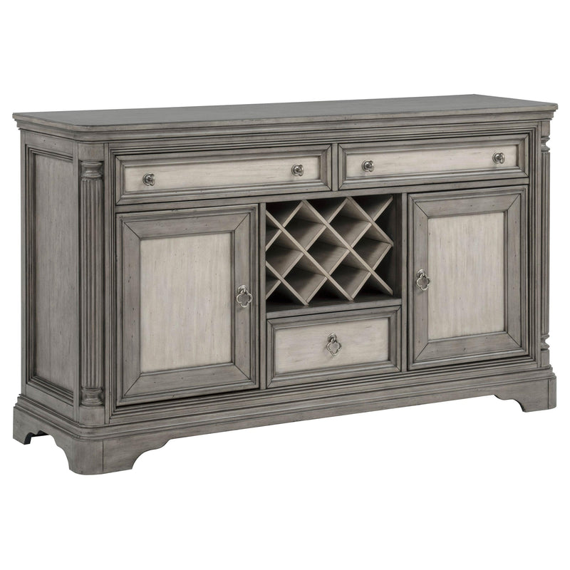 Cresswell 2-door 3-drawer Wine Storage Buffet Weathered Taupe - 107455B