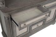 Cresswell 2-door 3-drawer Wine Storage Buffet Weathered Taupe - 107455B