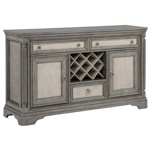 Cresswell 2-door 3-drawer Wine Storage Buffet Weathered Taupe - 107455B