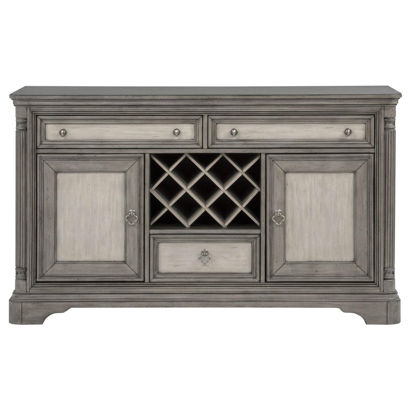 Cresswell 2-door 3-drawer Wine Storage Buffet Weathered Taupe - 107455B