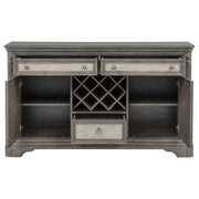 Cresswell 2-door 3-drawer Wine Storage Buffet Weathered Taupe - 107455B