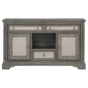 Cresswell 2-door 3-drawer Wine Storage Buffet Weathered Taupe - 107455B
