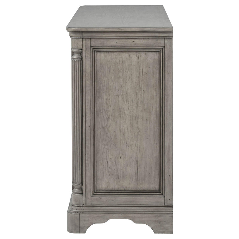 Cresswell 2-door 3-drawer Wine Storage Buffet Weathered Taupe - 107455B