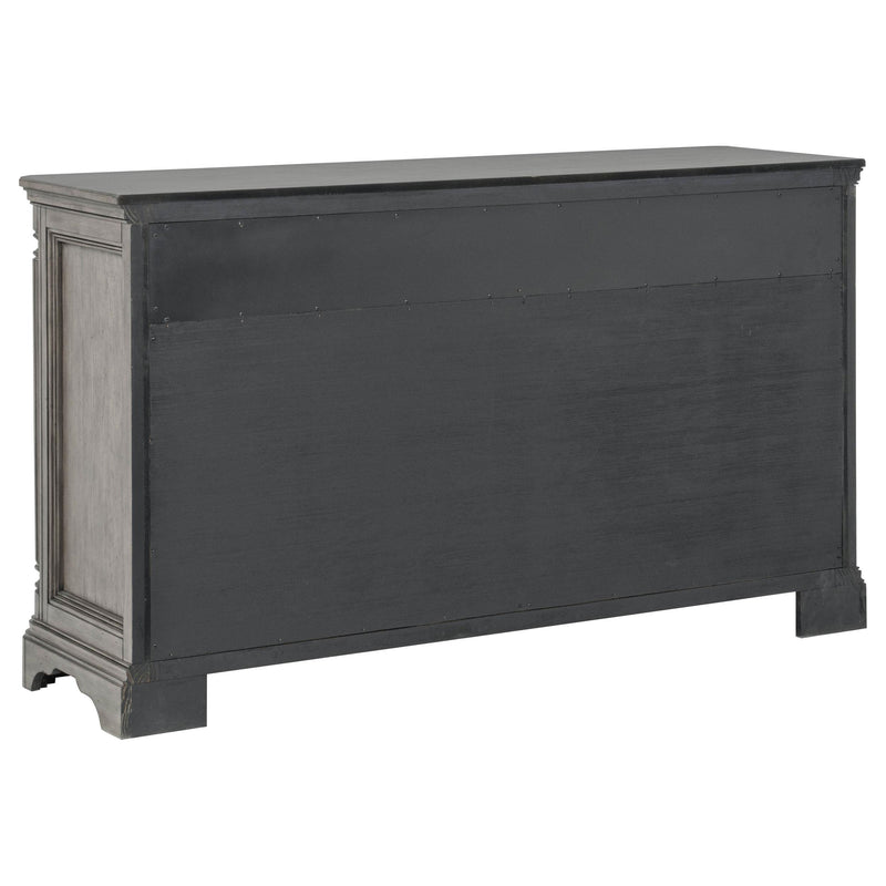Cresswell 2-door 3-drawer Wine Storage Buffet Weathered Taupe - 107455B