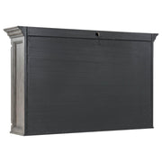 Cresswell 2-tier Touch Light Hutch Display Cabinet Weathered Taupe - 107455H
