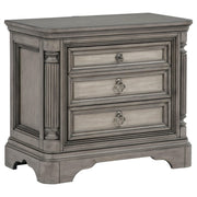 Cresswell 3-drawer Nightstand Bedside Table Weathered Taupe - 225142