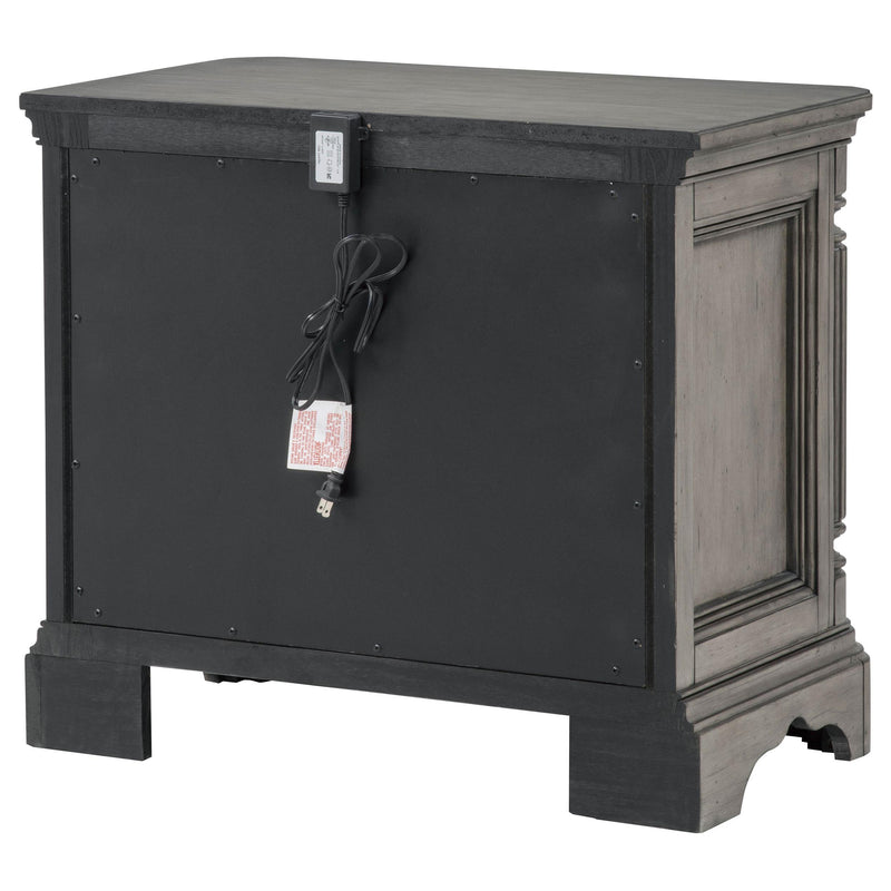 Cresswell 3-drawer Nightstand Bedside Table Weathered Taupe - 225142