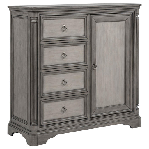 Cresswell 4-drawer Door Chest with Hidden Storage Weathered Taupe - 225147