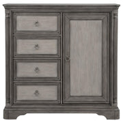 Cresswell 4-drawer Door Chest with Hidden Storage Weathered Taupe - 225147