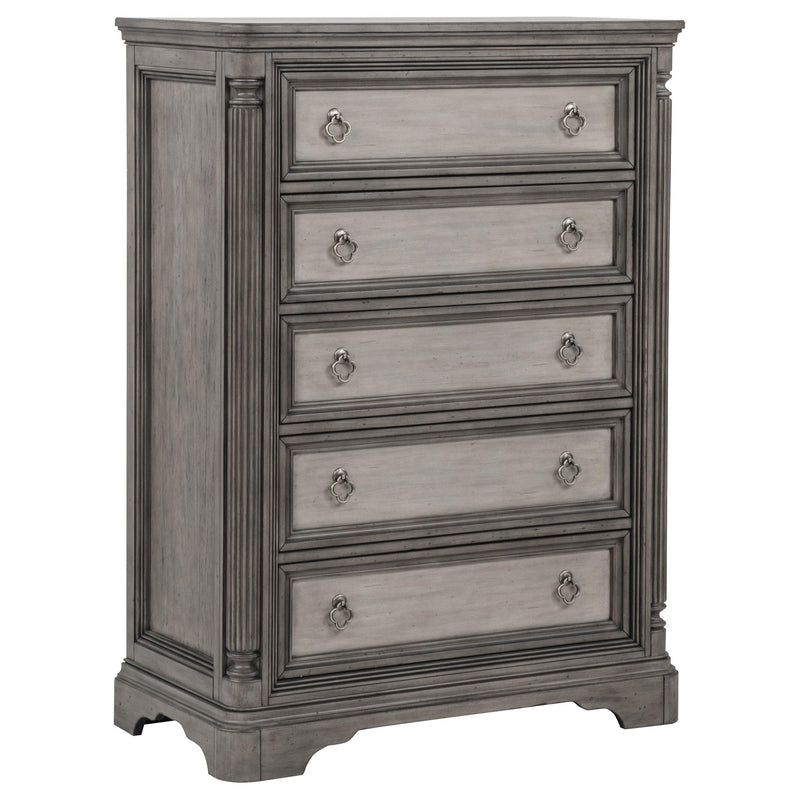Cresswell 5-drawer Chest of Drawers Weathered Taupe - 225145