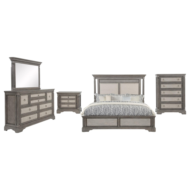 Cresswell 5-piece California King Bedroom Set Weathered Taupe - 225141KW-S5