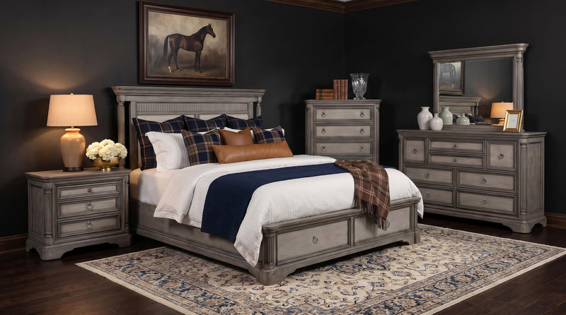 Cresswell 5-piece Queen Storage Bedroom Set Weathered Taupe - 225140Q-S5
