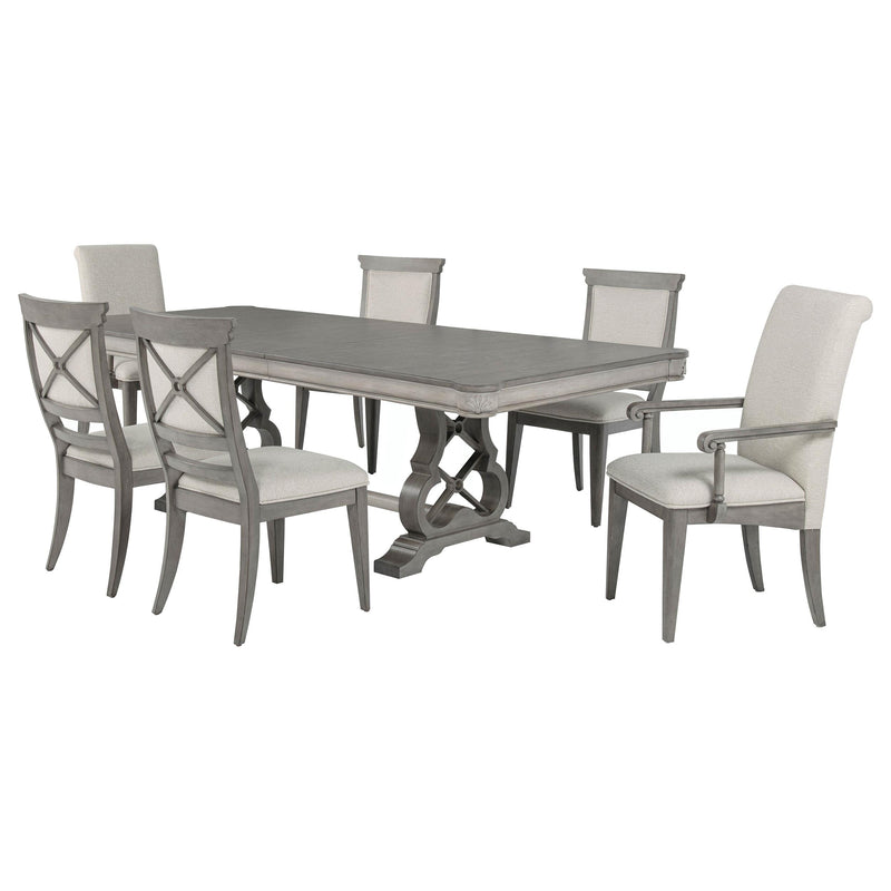 Cresswell 7-piece 104-inch Extension Dining Set Weathered Taupe - 107451-S7