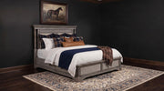 Cresswell Eastern King Upholstered Panel Bed Weathered Taupe - 225141KE