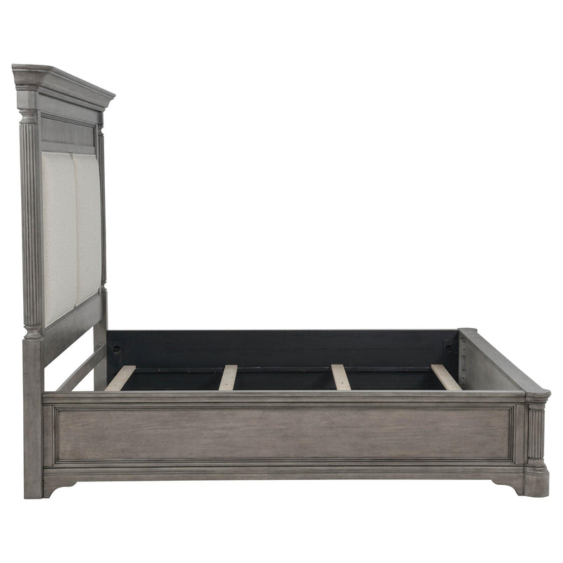 Cresswell Queen Upholstered Panel Bed Weathered Taupe - 225141Q