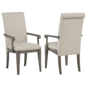 Cresswell Upholstered Dining Arm Chair Tan (Set of 2) - 107453
