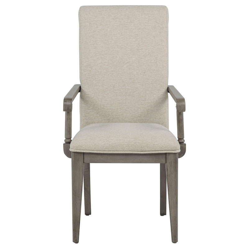 Cresswell Upholstered Dining Arm Chair Tan (Set of 2) - 107453