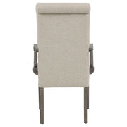 Cresswell Upholstered Dining Arm Chair Tan (Set of 2) - 107453