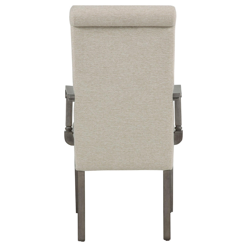 Cresswell Upholstered Dining Arm Chair Tan (Set of 2) - 107453