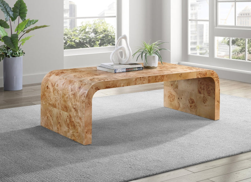 Cresthill Burl Wood Coffee Table in Natural - 269-C