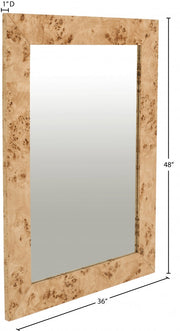 Cresthill Burl Wood Frame Mirror in Natural - 269-M