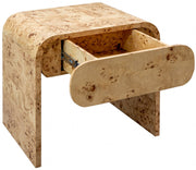 Cresthill Burl Wood Nightstand in Natural - 863-NS