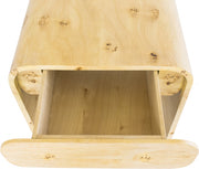 Cresthill Burl Wood Nightstand in Natural - 863-NS