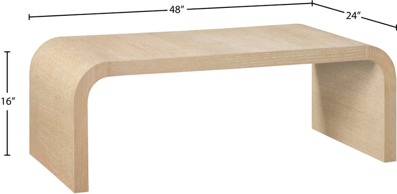 Cresthill Oak Wood Coffee Table in White - 272-C