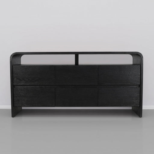 Cresthill Oak Wood Dresser in Black - 861-D