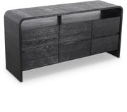 Cresthill Oak Wood Dresser in Black - 861-D