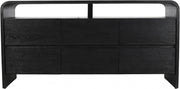 Cresthill Oak Wood Dresser in Black - 861-D