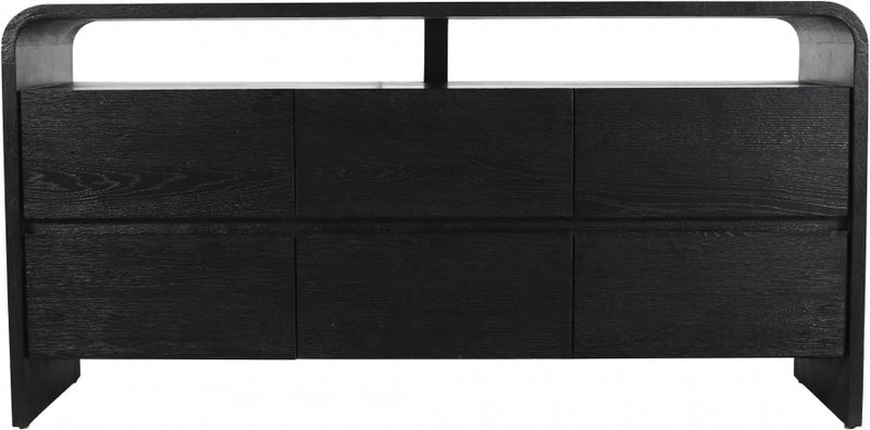 Cresthill Oak Wood Dresser in Black - 861-D