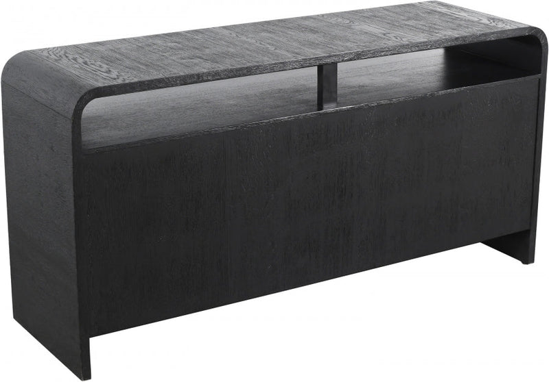 Cresthill Oak Wood Dresser in Black - 861-D