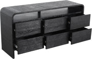 Cresthill Oak Wood Dresser in Black - 861-D