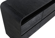 Cresthill Oak Wood Dresser in Black - 861-D