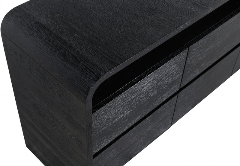 Cresthill Oak Wood Dresser in Black - 861-D